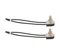 DIYEAH Interruptor de Perilla de Doble Cable 2 Piezas Material Plástico y Bakelite Rotación 360 Grados para Lámpara de Escritorio para Estudio y Relax