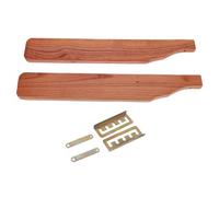 DIYEAH Juego de 2 Reposabrazos para Silla Lounge y Silla Plegable de Madera y Hierro Resistencia Deformación y Estabilidad Mejorada para Terraza y Sala
