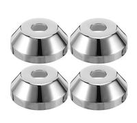 DIYEAH Juego De 4 Tapas Decorativas De Acero Inoxidable Para VáLvula Angular De 1/2" Con Cubierta Cromada Para Tubo Pex Y Cubierta De Tubería De BañO