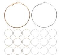 DIYEAH Juego de 40 pendientes de aro gruesos con diseño llamativo para mujer, de 5 cm, con forma de círculo de metal, bonitos aros colgantes para fiestas y ocasiones especiales.