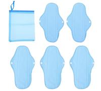 DIYEAH Juego de 6 Toallas Sanitarias Reutilizables de Vellón Polar Capa Pul, Absorbentes y Transpirables, para Uso Postparto y Menstruación, Accesorios Femeninos Lavables Prueba de