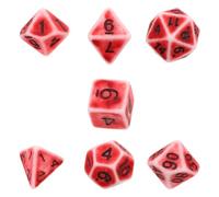 DIYEAH Juego de 7 Dados Poliédricos de Acrílico Vintage para Juegos de rol y Multijuegos de Mesa, Ligeros y Fáciles de Transportar para Oficina y Hogar