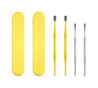 DIYEAH Juego de Herramientas para Eliminar Cera de Oídos 4 Piezas, Palillo de Oreja Espiral Doble Cabeza, Kit de Extracción Seguro y Compacto con Caja, Adecuado para Cuidado Diario