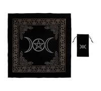 DIYEAH Juego de Mantel y Bolsa para Naipes del Tarot de Terciopelo, Antideslizante y Liviano, Uso en Casa Aire Libre para Interpretaciones y Adivinación