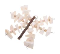 DIYEAH Juguete para Masticar Colgante para Loros y Pájaros de Madera Natural Formas Diversas para Estimular Actividad y Satisfacer Instinto de Mordida en Jaulas