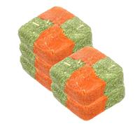 DIYEAH Juguetes Naturales para Masticar de Mascotas 5 Piezas Tortas Comprimidas de Heno Snack Orgánico para Conejos, Cobayas y Hámsters Cuidado Dental Saludable