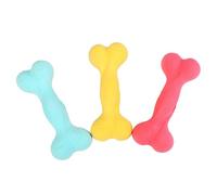 DIYEAH Juguetes para Morder Perros 3 Piezas Diseño de Hueso en TPR para Masticar, Limpiar Dientes y Reducir Comportamiento Destructivo en Juegos de Mascotas Color Aleatorio