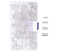 DIYEAH Kit de 240 Casquillos de Cable de Cobre Estañado para Cables Eléctricos, Terminales de Crimpeado Confiables y Fáciles de Usar para Sistemas de Telecomunicaciones y Control