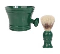 DIYEAH Kit de Aseo Masculino Brocha de Cerda y Cuenco de Afeitar de Poliestireno para Limpieza de Barba y Creación de Espuma, Adecuado para Uso en Casa y Viaje