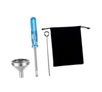 DIYEAH Kit De Llenado De Embudo Pequeño para Urna De Cenizas, Embudo Metálico Inoxidable, Herramienta Destornillador y Bolsa De Tela, Diseño Compacto para Joyas De Cremación y Collares