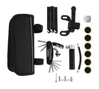 DIYEAH Kit de Reparación de Pinchazos de Bicicleta Kit para Neumáticos de Bicicleta Portátil con Minibomba Palancas y Negro Plástico Hierro y Tela en Casa