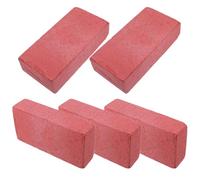 DIYEAH Ladrillo de Espuma Ligero y Apilable para Utilería 5 Piezas Bloque de Espuma Rojo Realista , para Escenas de Cine y Casas Embrujadas