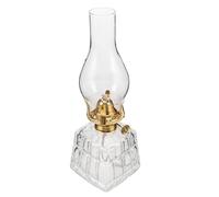 DIYEAH Lámpara de Queroseno de Vidrio, Lámpara Retro de Base Cuadrada, Estilo Pirámide, para Interiores y Exteriores, Iluminación Decorativa Emergencia Hogar y Camping