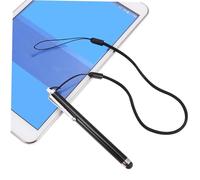 DIYEAH Lápiz Capacitivo De Silicona 9 Mm para Teléfono y Tabletas con Cordón Antipérdida, Negro, Set De 5 Unidades, Punta Gruesa Resistente para Dibujo y Escritura Táctil