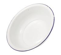 DIYEAH Lavabo Vintage de Esmalte de Color Claro 34 Cm, Bañera Portátil para Remojar Pies, Lavadero Multifuncional para Baño y Lavandería, Cubo Grande para Cuidado Personal y Uso