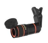 DIYEAH Lente Telefoto para Teléfono Móvil Aumento 8X, Montaje Compatible Smartphones, Material Abs y Baja Distorsión para Observación en Conciertos y Naturaleza