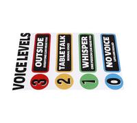 DIYEAH Letrero Decorativo Nivel de Voz Pvc Adhesivo para Aula Primaria Preescolar Ambiente Educativo Reglas de Clase