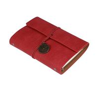 DIYEAH Libreta Vintage para Diario Estilo Retro Versión Horizontal en Rojo