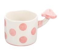 DIYEAH Linda Taza de Café de Cerámica Forma de Hongo de 260ml, Diseño Adorable y Divertido para Mujeres, Adecuado para Oficina y Hogar