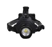 DIYEAH Linterna Frontal LED Recargable USB Zoom Retráctil, 50w, Carcasa de Aleación de Aluminio y Plástico, Adecuado para Actividades al Aire Libre y Ciclismo