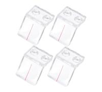 DIYEAH Lupa Mesa para Carpintería, de Plástico Transparente 2 Orificios, Accesorio para Herramientas de Madera, 4 Piezas