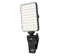DIYEAH Luz LED para Fotografías Luz Ajustable Clip para Teléfono Compatible Computadora Mini Tamaño Color Blanco