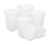 DIYEAH Macetas de Plástico Autorriego para Interior, Macetas Transparentes para Orquídeas y Suculentas, Paquete de 5 Unidades 15x10.5x15.3 Cm, Jardineras Depósito de Agua para Plantas