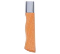 DIYEAH Mango de Madera de Haya para Cuchillo, Tirador Repuesto Ergonómico con Diseño de Pájaro Plateado, Accesorio Manual para Reparación y Fabricación de Cuchillería, Pequeño