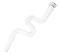 DIYEAH Manguera de Desagüe Flexible de ABS Extensión Corrugada para Fregadero de Cocina y Baño Conexión Doble Cabezal sin Fugas Tubería Flexible para Lavadora y Drenaje