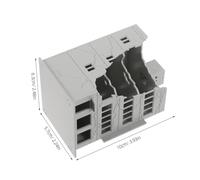 DIYEAH Maqueta Arquitectónica de Ruinas Abandonadas Construcción Plástica para Dioramas de Paisajes Urbanos y Trenes Decoración Micro Ciudad Destruida