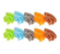 DIYEAH Marcadores de Copa de Vino de Silicona Diseño de Ardilla, 10 Piezas Multicolor Reutilizables, Identificadores Prácticos para Fiestas, Eventos y Decoración de Vasos