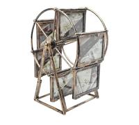 DIYEAH Marco de Fotos Giratorio de Molino de Viento y Noria 5 Pulgadas Negro, Decoración Festiva de Escritorio, Marco para Fotografías de Boda y Hogar, Accesorio Creativo para Mesa