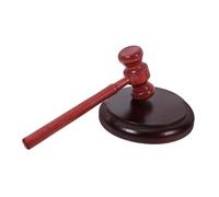 DIYEAH Martillo de Juez de Madera con Base para y Juicios Diseño Vintage Duradero y Elegante para Profesionales Jurídicos
