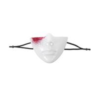 DIYEAH Máscara de cosplay para disfraz de Halloween que cubre media cara | Máscara para fiesta de graduación con diseño de cicatriz - Máscara decorativa de media cara para hombres y mujeres, ideal