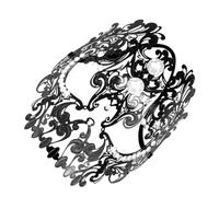 DIYEAH Máscara de Media Cara de Metal y Acrílico Diseño de Calavera para Mascaradas, Ligera y Elegante para Fiestas y Disfraces