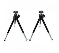 DIYEAH Mini Trípode Telescópico Negro para Teléfono Móvil, Soporte Multiposición 2 Piezas, Portátil y Compacto, Adecuado para Transmisión Móvil y Fotografía En Escritorio, Uso Profesional y Personal