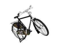DIYEAH Modelo de Bicicleta Miniatura 1:10 Aleación Negra Vintage para Decoración Retro, Escultura Artística para Escritorio y Hogar, Adorno Coleccionable para Niños y Amantes