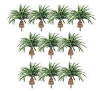 DIYEAH Modelo y Diseño Realista de Plástico 10 Piezas de Árbol Palmera Miniatura Alto Nivel de Detalle para Paisaje Tropical y Playa