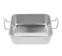 DIYEAH Molde Cuadrado de Acero Inoxidable para Pasteles y Tiramisú, Bandeja Multifuncional Segura y Resistente para Hornear y Presentar Postres en Casa