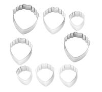 DIYEAH Molde de Acero Inoxidable para Cortar Peonías 8 Piezas Forma de Pétalo para Arcilla Polimérica y Cerámica Herramienta Duradera para Manualidades y Escultura Artesanal