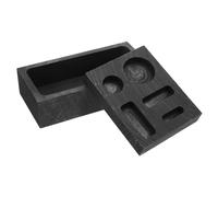 DIYEAH Molde de Lingotes de Grafito para Fundición de Metales 2 Piezas 1 Kg y 5 Orificios Crisol de Alta Pureza para Refinación de Oro Plata Aluminio Cobre y Latón Uso Profesional