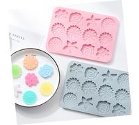 DIYEAH Molde de Silicona para Hornear con Diseño de Flores Cavidades Molde Práctico para Bizcochos Pasteles y Galletas Azul Reutilizable y Fácil de Limpiar para Repostería Casera