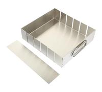 DIYEAH Molde de Turrón Molde para Gelatina de Acero Inoxidable Plata, Antiadherente, Superficie Lisa, Fácil de Desmoldar y Limpiar, para Gelatina y Pastelería, Uso Profesional en Tienda