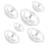 DIYEAH Molde para Hornear Bolas de Baño y Pasteles DIY de Aluminio Anodizado, Set de 6 Moldes Redondos (s, M, L, Xl, Xxl, Xxxl) para Manualidades y Cocina en Casa