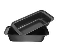 DIYEAH Molde para Pastel de Piedra Maifan 2 Piezas 350 G Antiadherente Negro Bandeja para Hornear Pan y Bizcocho Resistente Altas Temperaturas Utensilio para Cocina y Repostería