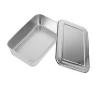 DIYEAH Molde Rectangular Utensilio Resistente y Multifuncional para Tiramisú de Acero Inoxidable con Tapa para Hornear y Presentar Postres en Casa
