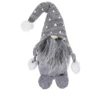 DIYEAH Muñeca Enana de Navidad Gorro de Punto Gris Adorno Festivo Mini para Muñeco Decorativo Ligero y Resistente Decoración para Habitaciones y Fiestas 1 Pieza