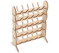 DIYEAH Organizador De Hilos De Madera Soporte Para Carretes Compacto Para Coser Y Bordar Estante Fácil De Usar Para Almacenamiento En Hogar Y Manualidades