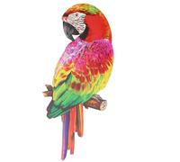 DIYEAH Pájaros De Metal Rojo Decoración De Pared Rama Letrero Colgante De Pared Pájaros Arte Al Aire Libre Decoraciones Para Patio Cerca Jardín Hogar Sala De Estar Balcón