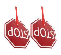 DIYEAH Paletas de Señal de Stop Portátiles para Profesores y Estudiantes, 2 Unidades de Plástico Ligero, Herramienta de Participación para Aula, Señal Visual para Actividades Educativas